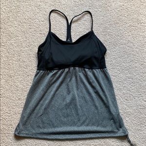 Black and Gray Champion Workout Tank Top